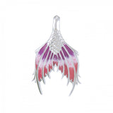 Mermaid Tail with Enamel Sterling Silver Pendant TPD4899 - Pendants
