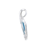 Mermaid Tail with Enamel Sterling Silver Pendant TPD4900 - Pendants