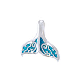 Whale Tail with Enamel Sterling Silver Pendant TPD4902 - Pendants