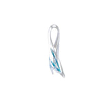 Whale Tail with Enamel Sterling Silver Pendant TPD4903 - Pendants