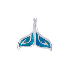 Whale Tail with Enamel Sterling Silver Pendant TPD4904 - Pendants