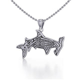 Aboriginal Hammerhead Shark Sterling Silver Pendant TPD4908 - Pendant