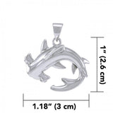 Hammerhead Shark Sterling Silver Pendant TPD4920