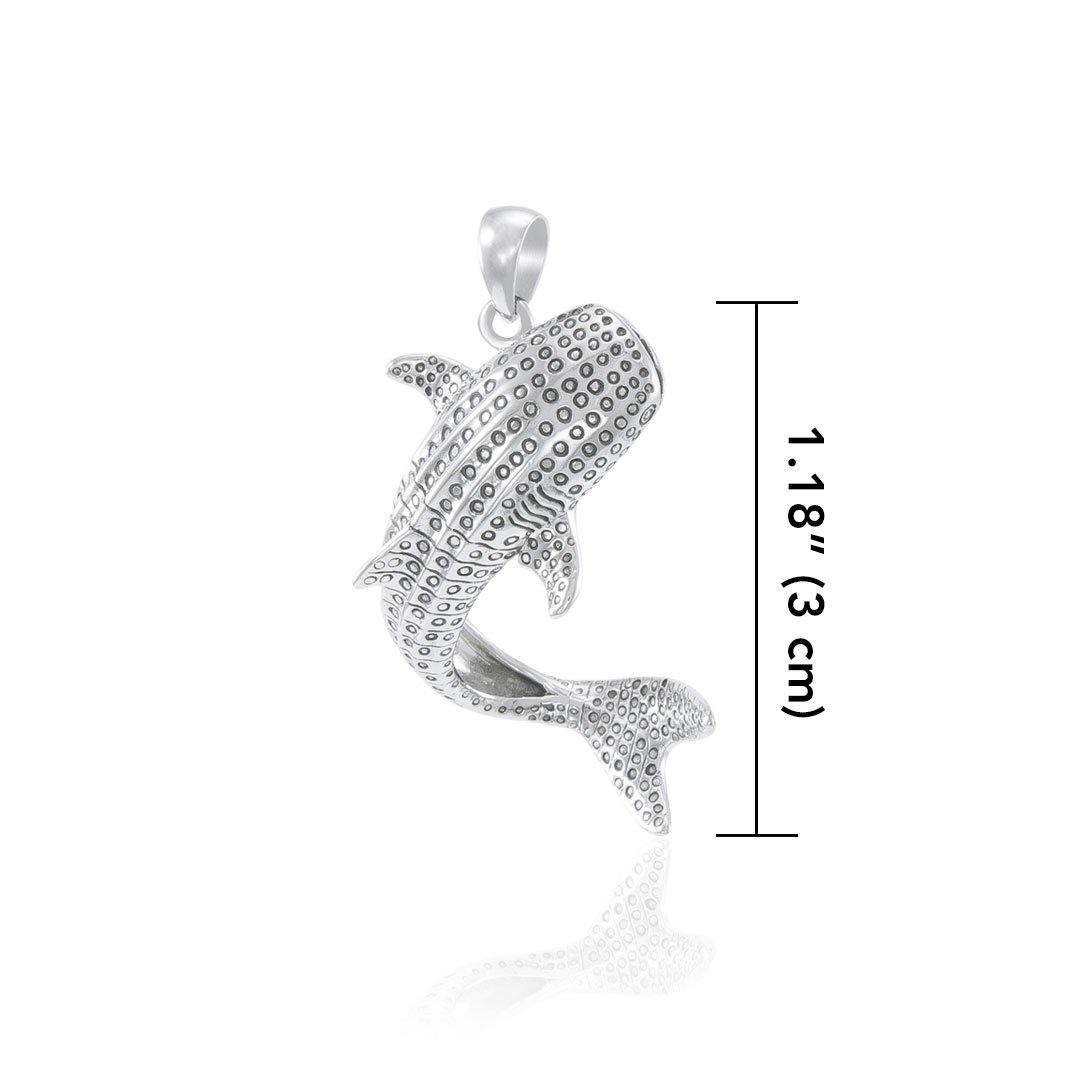 Small Whale Shark Sterling Silver Pendant TPD4967 - Pendant