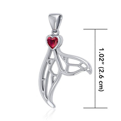 Window to Universe Whale Tail Sterling Silver Pendant TPD5042 - Pendants