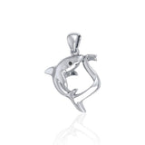 Big Eye Thresher Shark Sterling Silver With Gemstones Pendant TPD5064 - Pendants