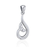 Sterling Silver Wrapping Whale Tail Pendant TPD5174 - Pendant