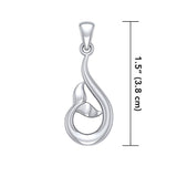 Sterling Silver Wrapping Whale Tail Pendant TPD5174 - Pendant