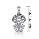 Celtic Inspired Box Jellyfish Silver Pendant TPD5208 - Pendant
