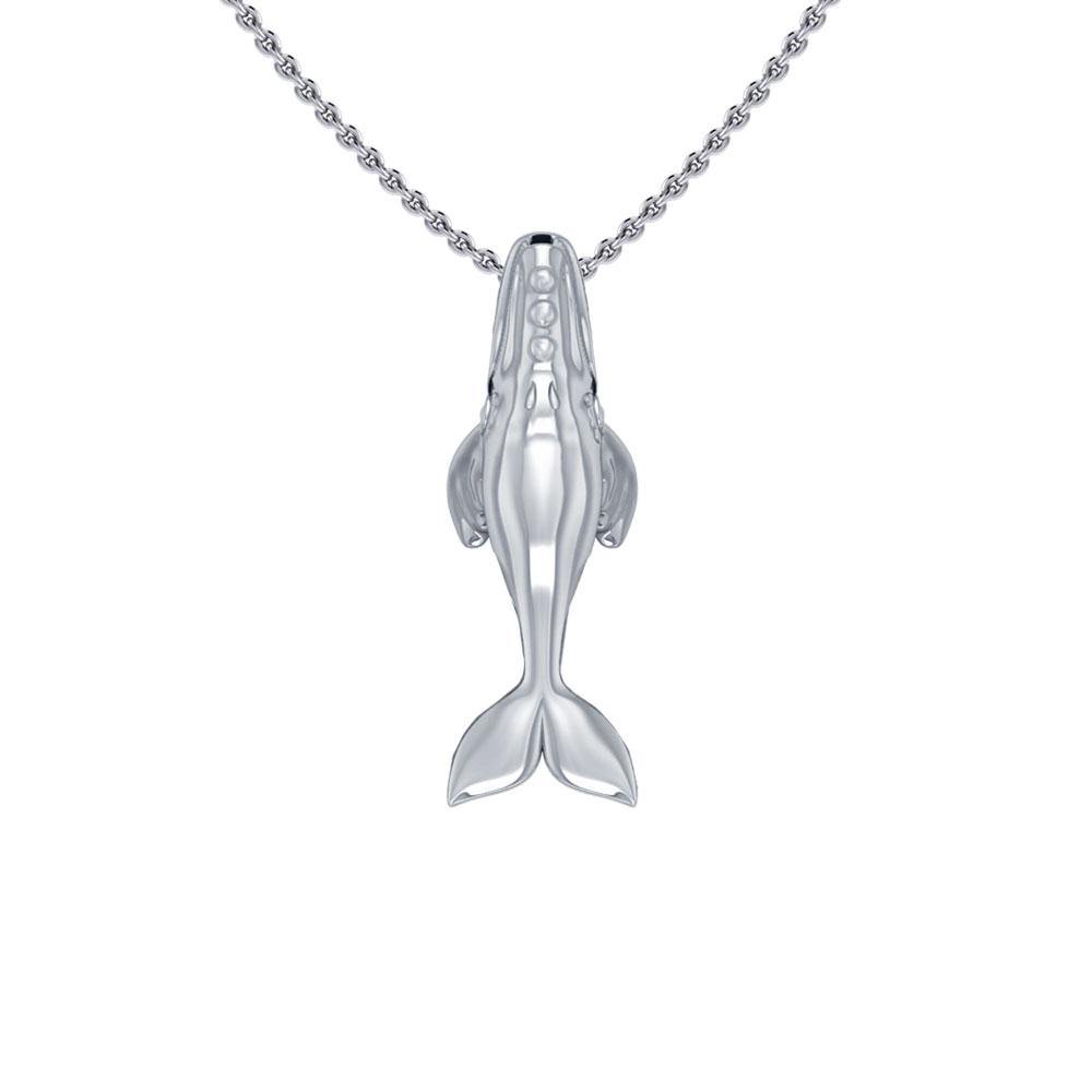 Sterling Silver Northern Right Whale Pendant TPD5215 - Pendant