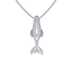 Sterling Silver Northern Right Whale Pendant TPD5215 - Pendant