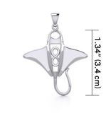 Silver Manta Ray with Infinity Symbol Pendant TPD5230 - Pendant