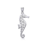 Flower of Life Seahorse Silver Pendant TPD5299 - Pendant