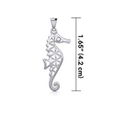 Flower of Life Seahorse Silver Pendant TPD5299 - Pendant