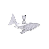 Swimming Blue Whale Sterling Silver Pendant TPD5405 - Pendant