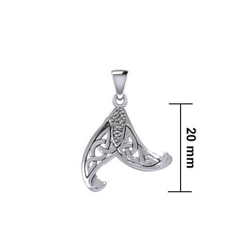 Celtic Mermaid Tail Sterling Silver Pendant TPD5473 - Pendant