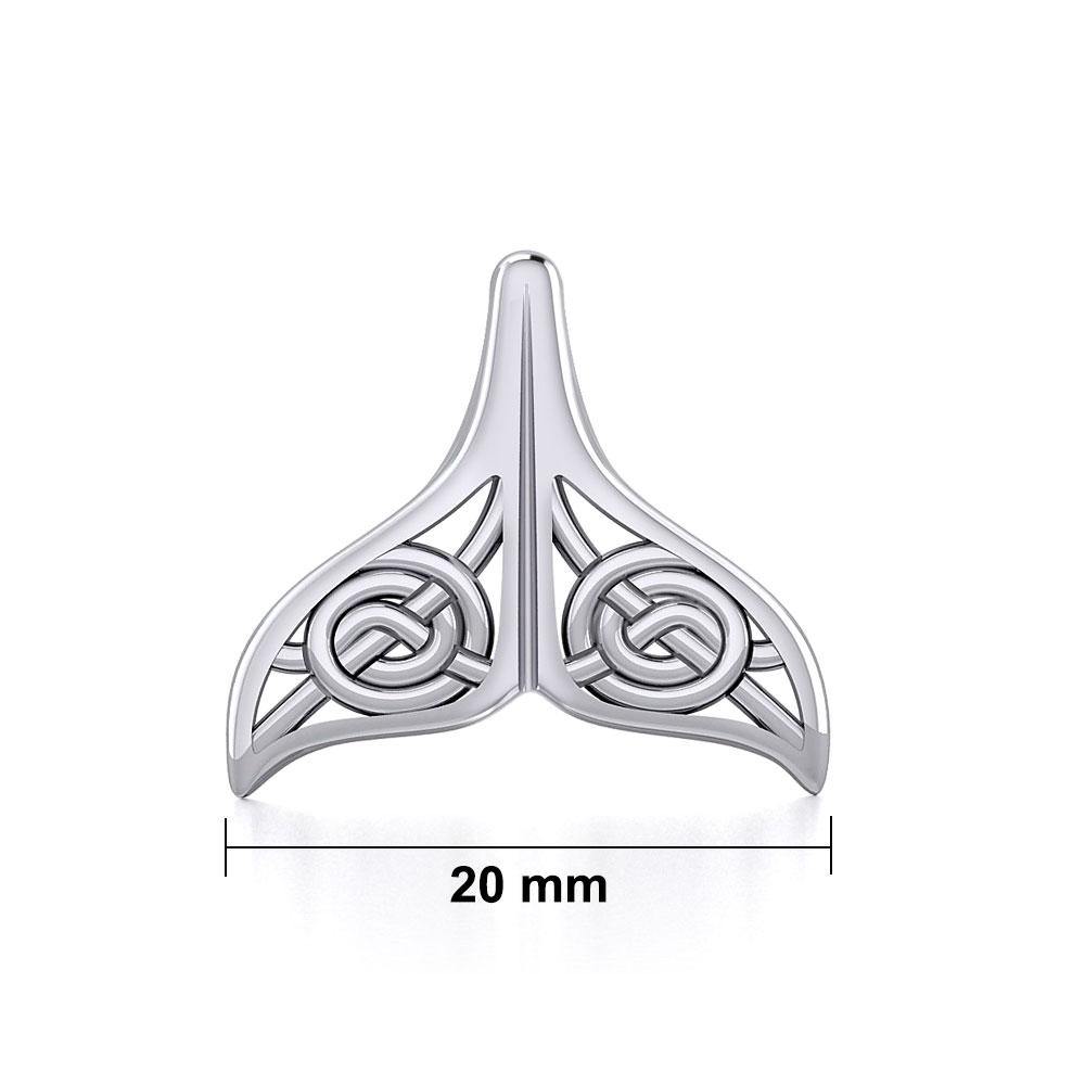 Celtic Spiral Whale Tail Silver Pendant TPD5704 - Pendant