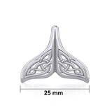 Celtic Knotwork Whale Tail Silver Pendant TPD5705 - Pendant