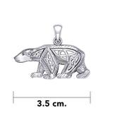 Celtic Spirit of The Arctic Polar Bear Silver Pendant TPD6017