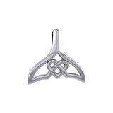 Whale Tail and Celtic Heart Silver Pendant TPD6050