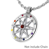 Wander through my compass ~ Sterling Silver Pendant Jewelry and gemstone TPD683 - Pendant