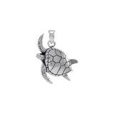 Sea Turtle Sterling Silver Pendant TPD828 - Pendants