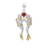 Undearsea Diving Lovers Gold Accent Sterling Silver Pendant TPV2685 - Pendants