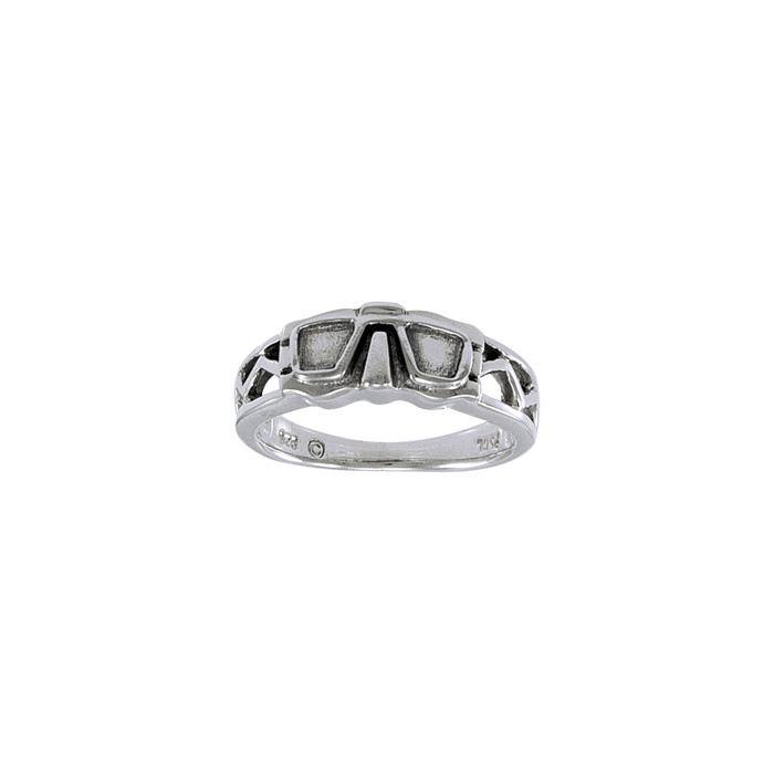 Dive Mask Sterling Silver Ring TR1447 - Rings