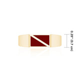 Dive Flag Solid Gold Ring with Enamel GTR1794 - Ring
