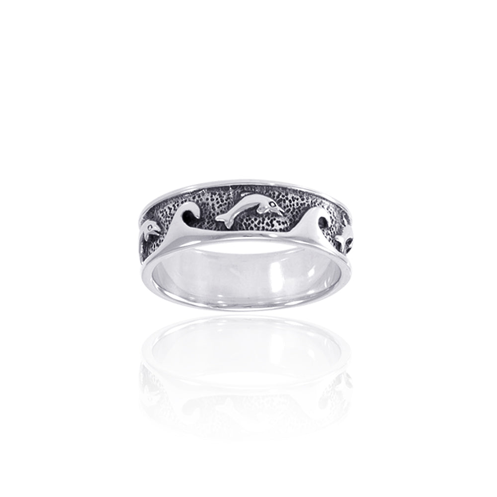 Ocean Waves Sterling Silver Ring TR219 - Rings
