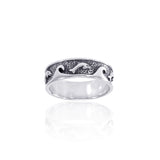 Ocean Waves Sterling Silver Ring TR219 - Rings