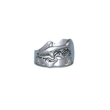 Great White Shark Sterling Silver Ring TR3353 - Rings
