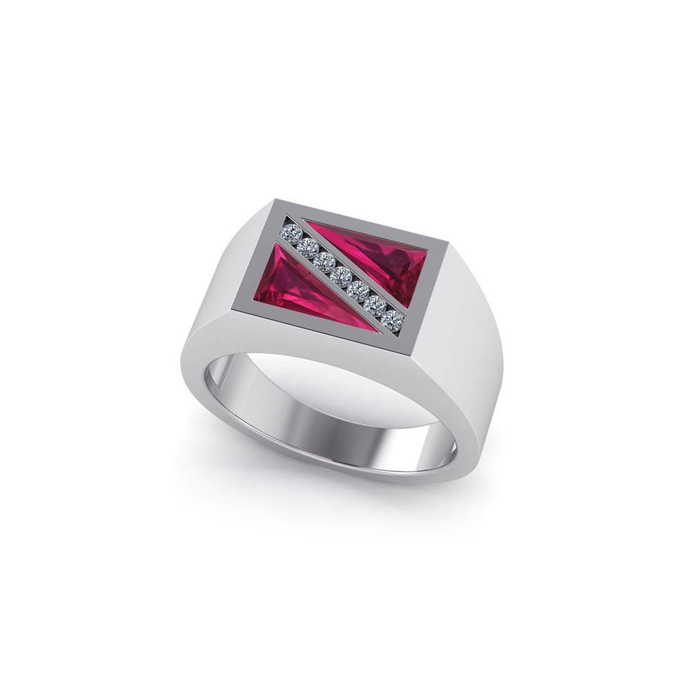 Dive Flag Sterling Silver Ring TR3510 - Rings