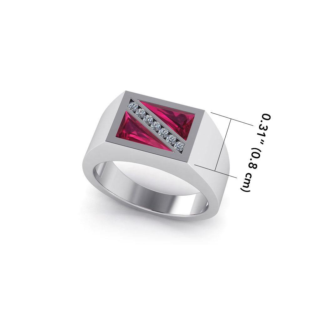 Dive Flag Sterling Silver Ring TR3510 - Rings