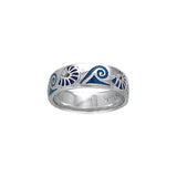 Nautilus And Waves Sterling Silver Ring TR3698 - Rings