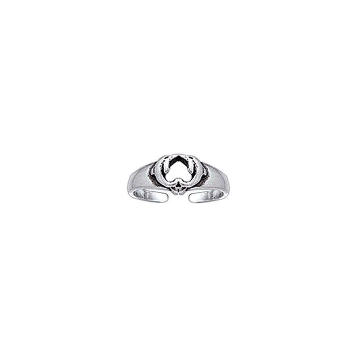 Kissing Dolphins Sterling Silver Toe Ring TR3717 - Toe Rings