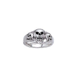 Anne Ager Triple Skull T Pirate Sterling Silver Ring TR3756 - Rings