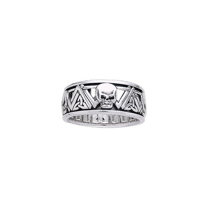 Trinity Skulls Spinner Ring TR3759 - Jewelry
