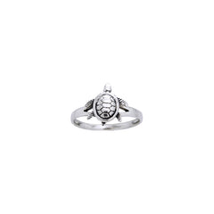 Moveable Turtle Sterling Silver Ring TR524 - Rings