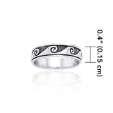 Shallow Surf Waves on the Reef Sterling Silver Ring TR553 - Rings