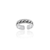 Ocean Waves Sterling Silver Toe Ring TR603