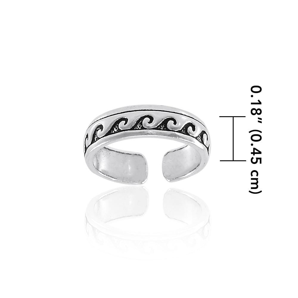 Sterling Silver Polished Heart and Arrow Design Band Toe Ring – LSJ