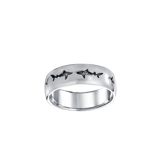 Shark School Sterling Silver Ring TR900 - Rings