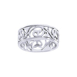 Whale Tail Breach Sterling Silver Ring TRI041 - Rings