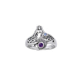 Celtic Mermaid Sterling Silver Ring TRI045 - Rings