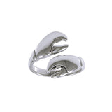 Lobster Claw Silver Wrap Sterling Silver Ring TRI1416 - Rings