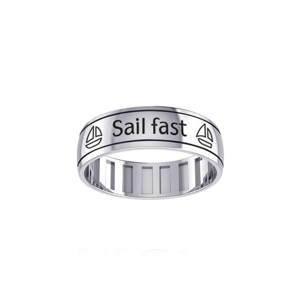 Sail Fast Sail Forever Spinner Ring TRI1429 - Rings