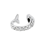 Celtic Accent Whale Sterling Silver Wrap Ring TRI1629 - Rings