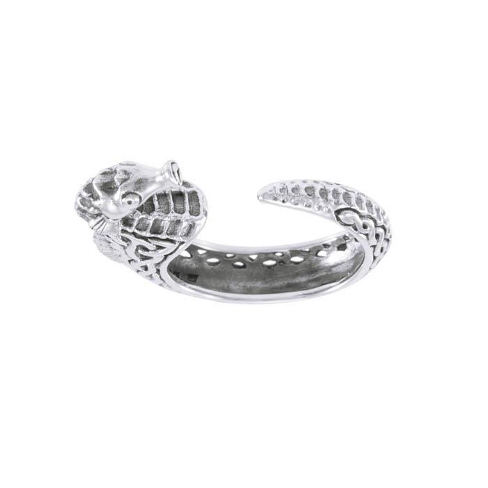 Celtic Accent Seahorse Sterling Silver Wrap Ring TRI1633 - Rings