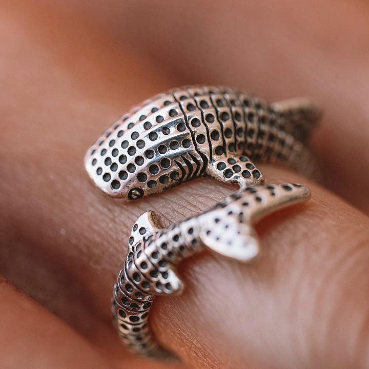 Whale Shark Sterling Silver Ring TRI1652 - Rings